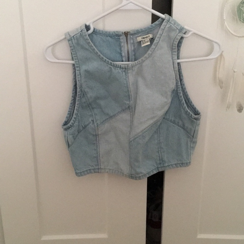 Denim crop top💙
